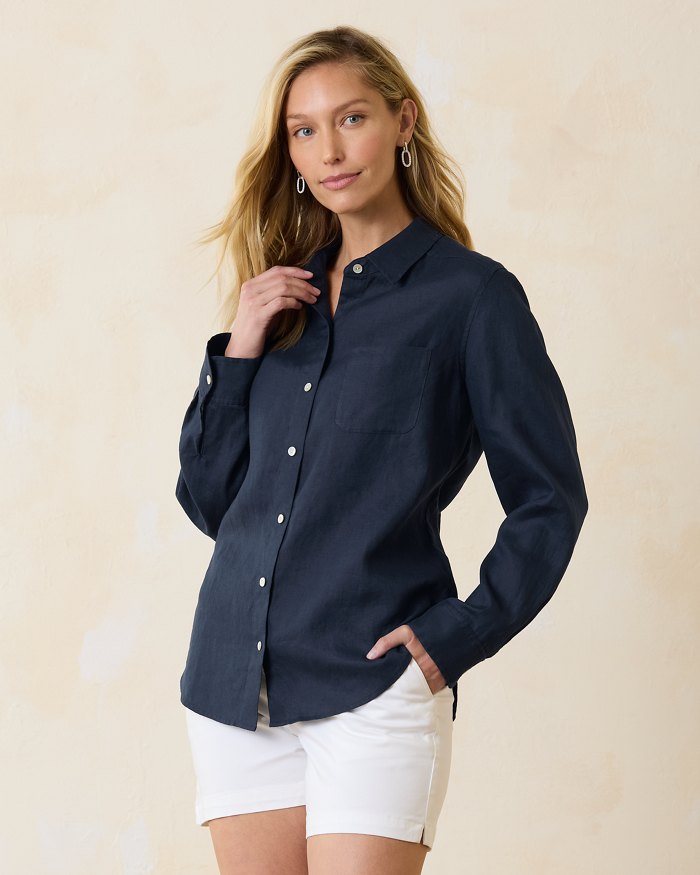 Coastalina Linen Relaxed Top
