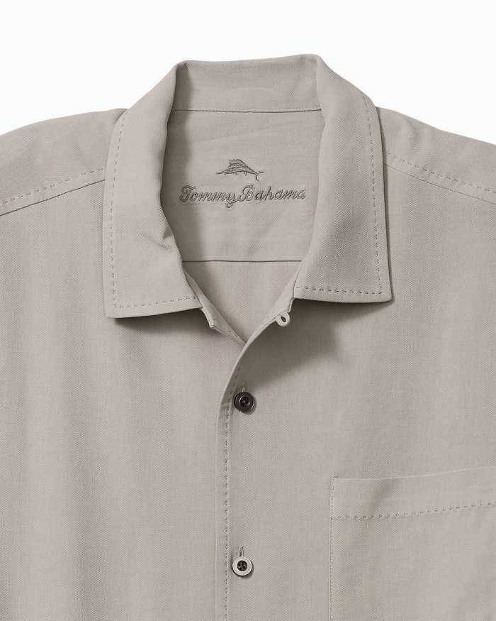Hawaiian Herringbone Silk Camp Shirt