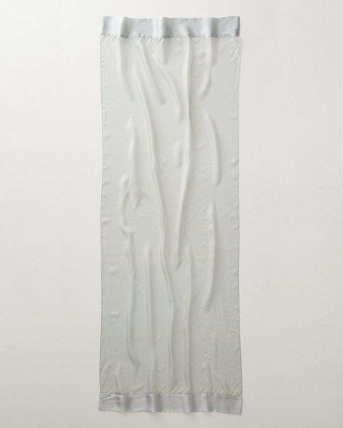 Metallic Stripe Silk Wrap Scarf