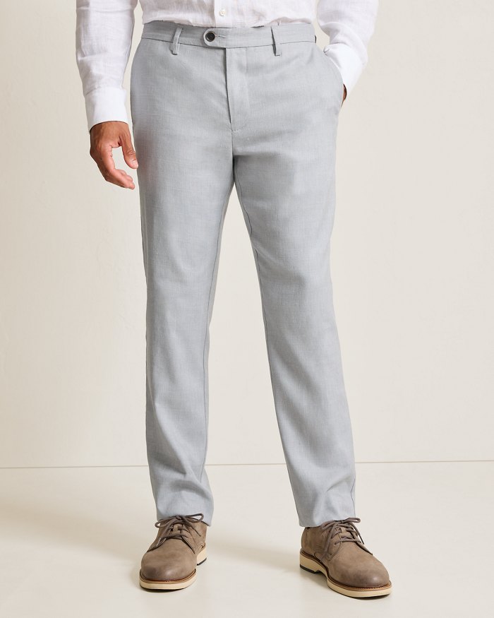 Latigo Beach Linen-Blend Flat-Front Pants