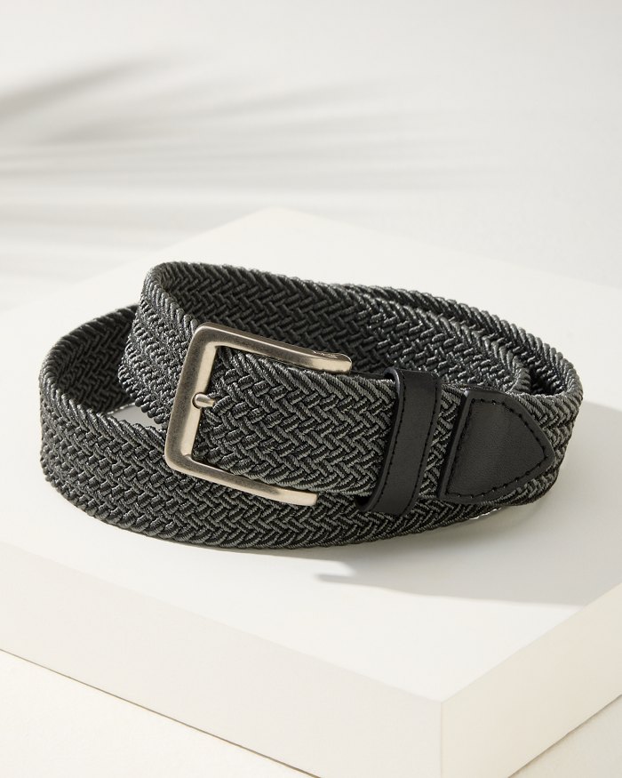 Two-Tone Stretch Webbed Belt