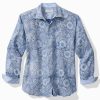 Big & Tall Blue Seas Medallion Linen Shirt