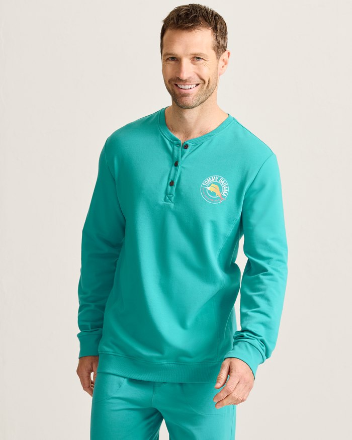 Big & Tall Terry Long-Sleeve Henley