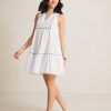 Cotton Clip Tiered Coverup Dress