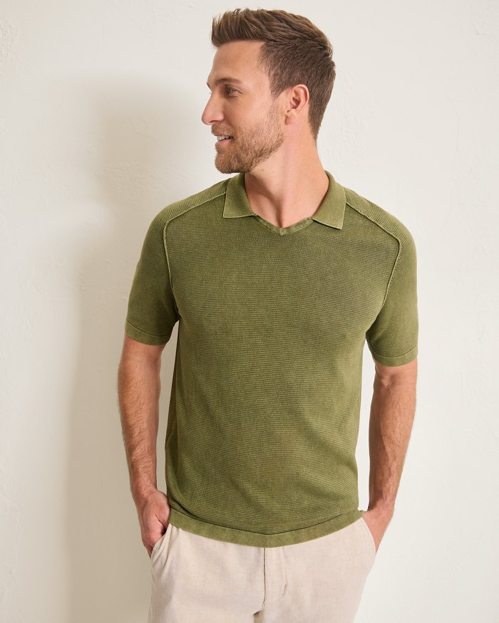 Saltwater Tides Sweater Polo