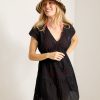 Eyelet Cotton V-Neck Coverup Dress