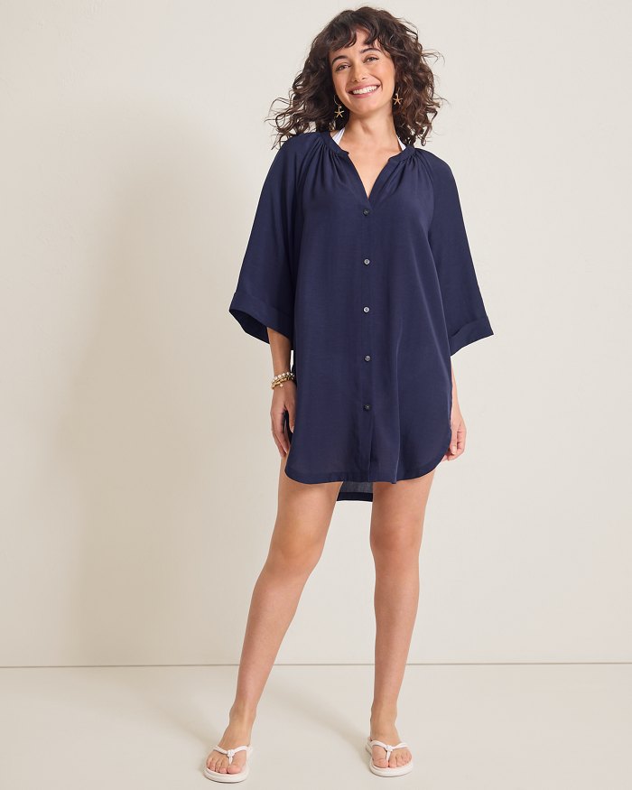 Capri Coast Boyfriend Beach Shirt