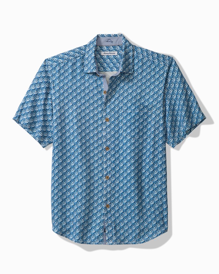 Geo Twist Silk Camp Shirt