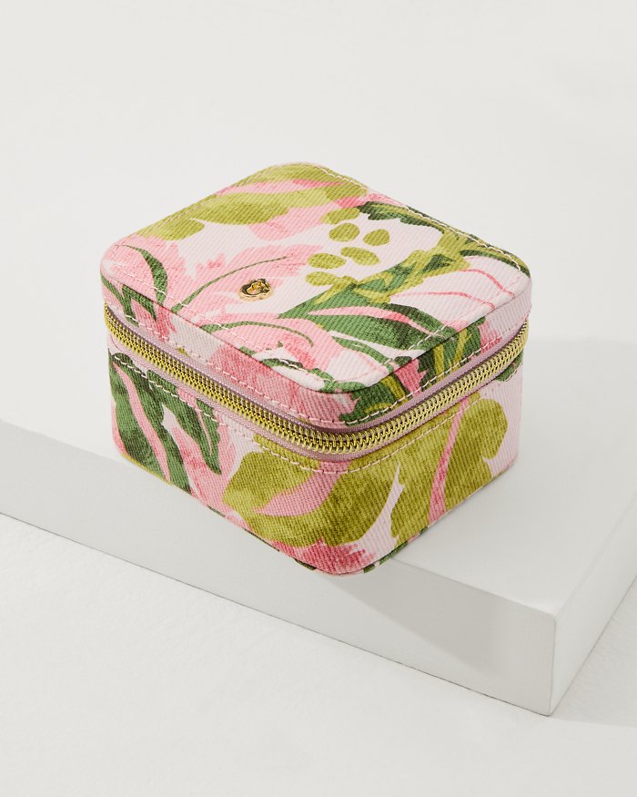 Palm Paradise Stow & Go Jewelry Travel Case