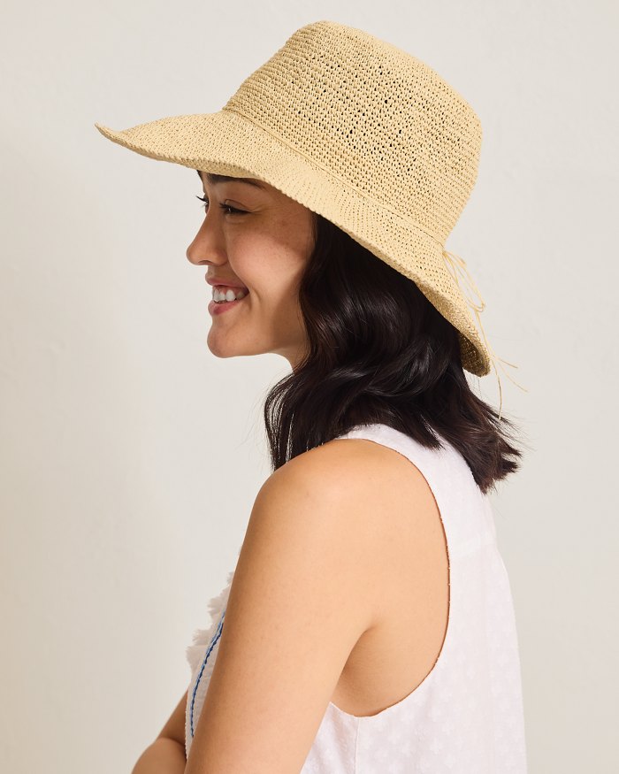 Crochet Raffia Packable Sun Hat