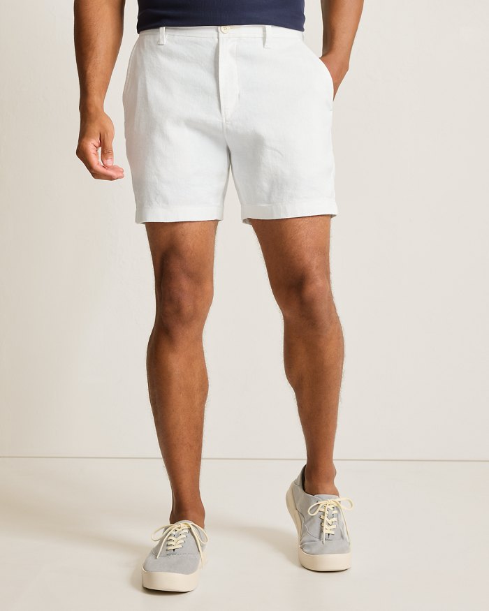 Beach Coast Stretch-Linen 7-Inch Shorts