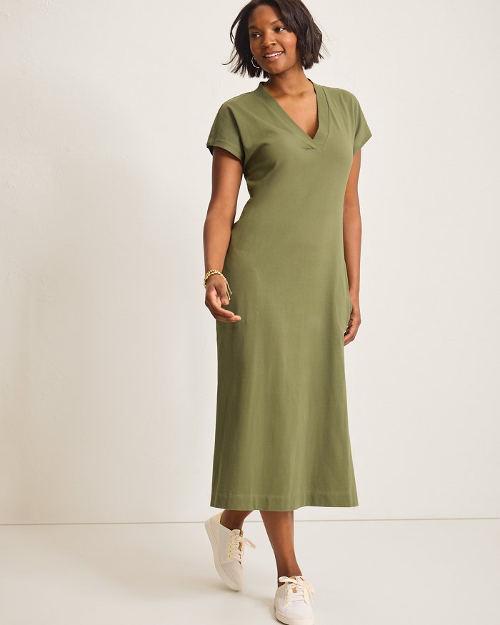 Islandscape Jersey Midi Dress