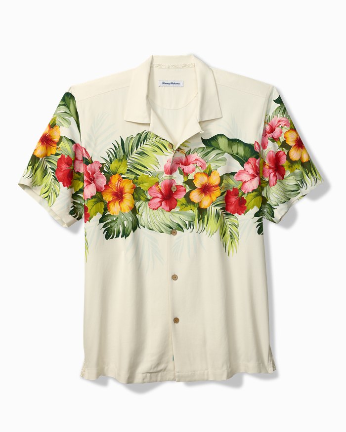 Island Blooms Silk Camp Shirt