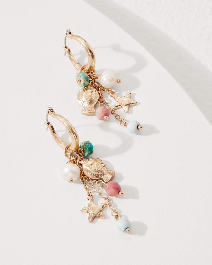 Coral Isles Sealife Charm Drop Earrings