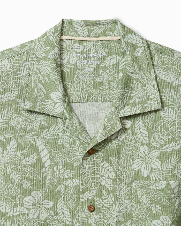 Big & Tall Vista Mar Leaf It To Me IslandZone® Camp Shirt