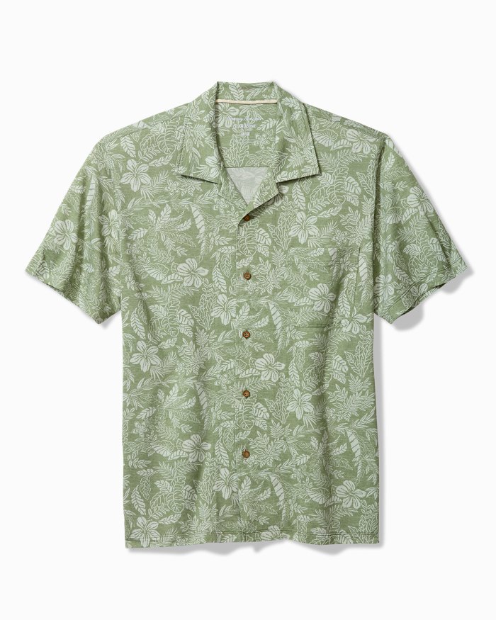 Big & Tall Vista Mar Leaf It To Me IslandZone® Camp Shirt