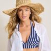 Lana Crochet Raffia Wide-Brim Packable Hat
