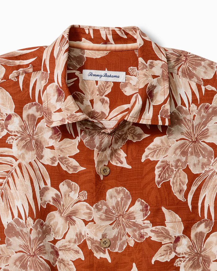 Big & Tall Ravello Blooms Silk Camp Shirt