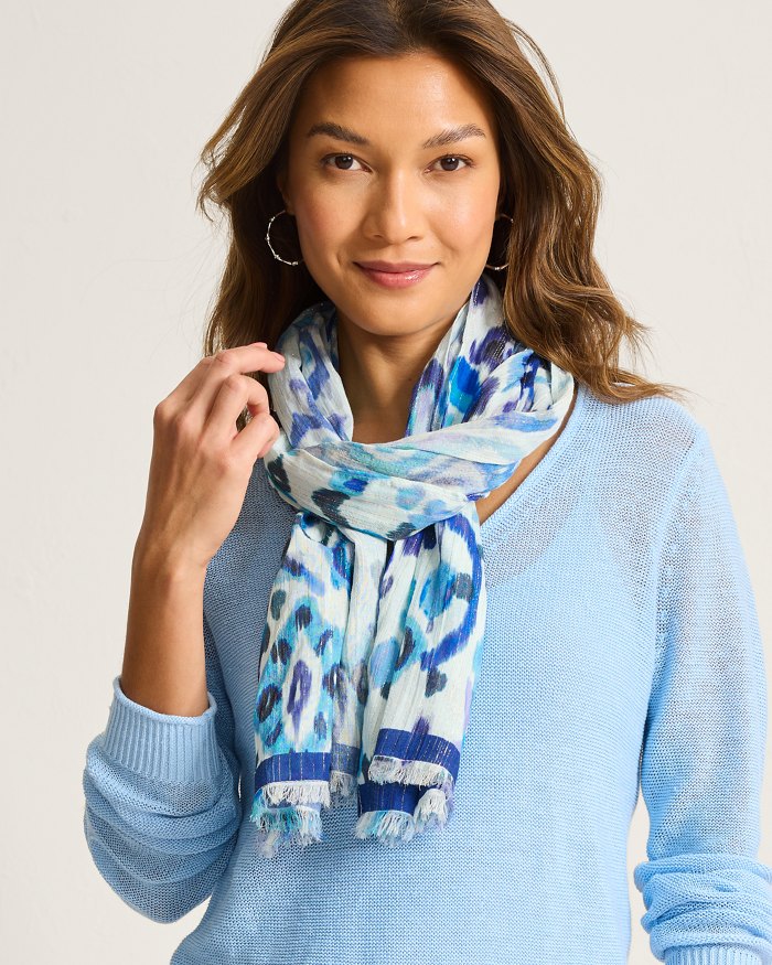 Metallic Ikat Wrap Scarf