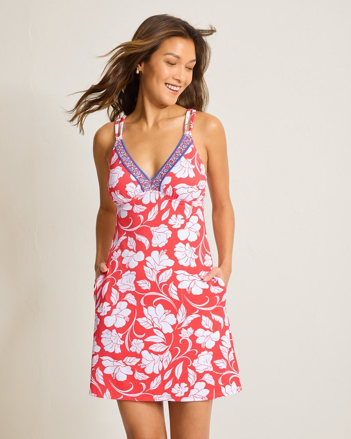 Island Cays Fiori V-Neck Coverup Dress