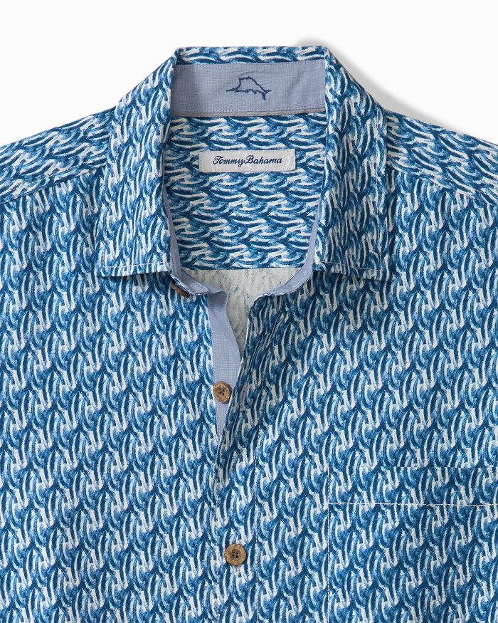 Geo Twist Silk Camp Shirt