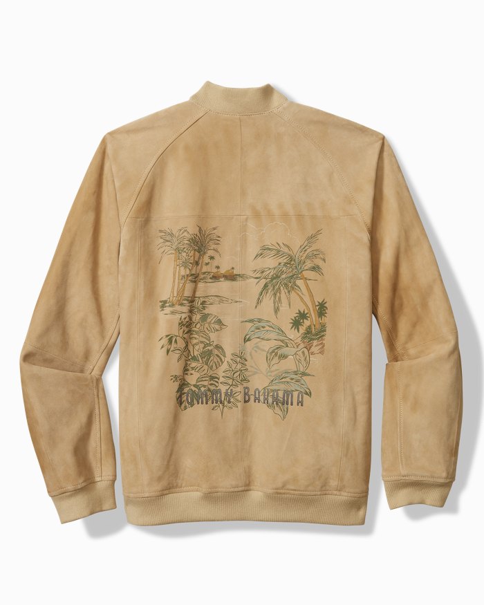 Collector's Series '24 Paradise Oasis Suede Bomber Jacket