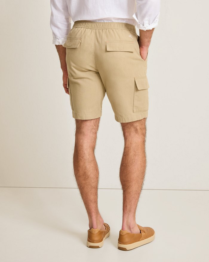 Big & Tall Linen In Paradise Cargo Shorts