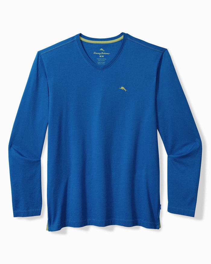 Big & Tall Bali Skyline Long-Sleeve V-Neck T-Shirt