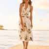 Coastalina Linen Florentina Flourish Midi Dress