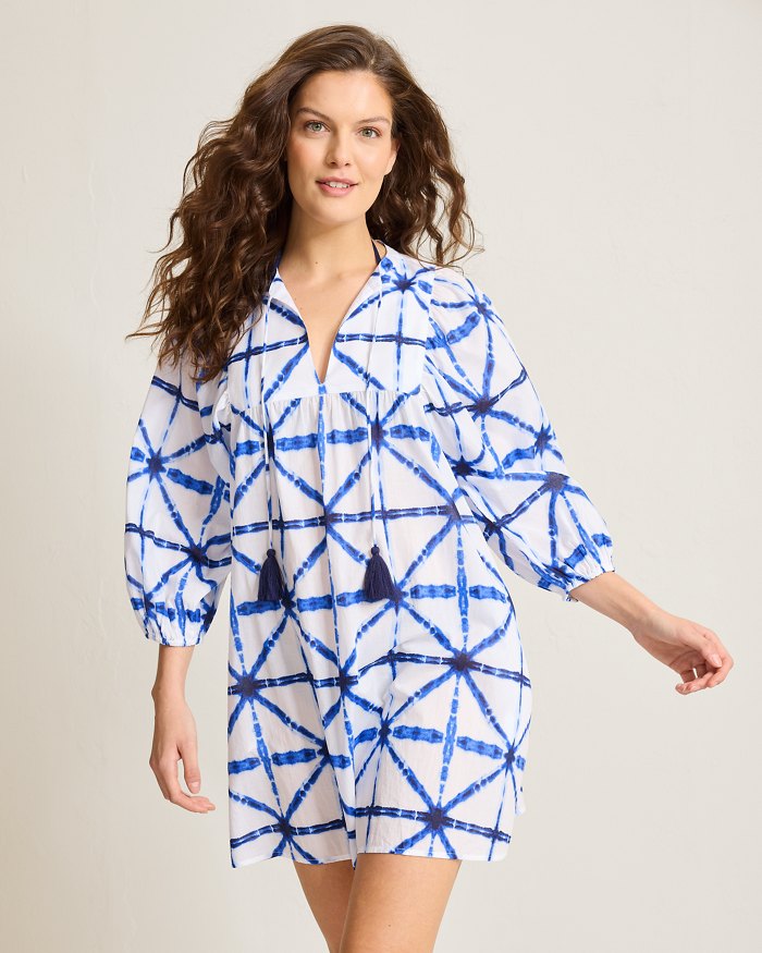 Catalina Shibori Cotton Coverup Dress