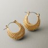 Sapphire Seas Textured Hoop Earrings
