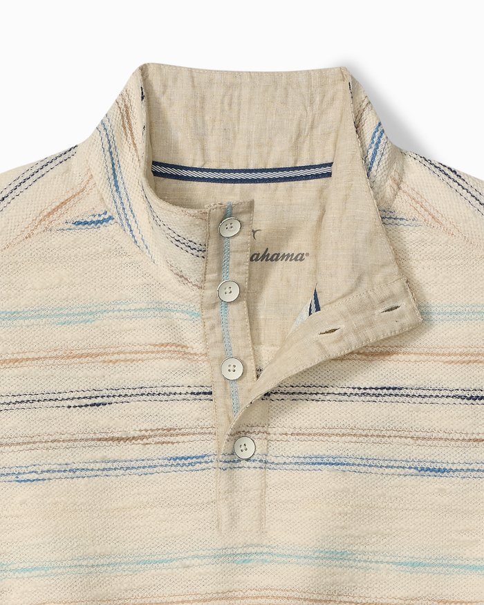 Big & Tall Minori Sands Button-Mock Sweatshirt