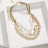 Indigo Shore Mother of Pearl Shell Statement Necklace