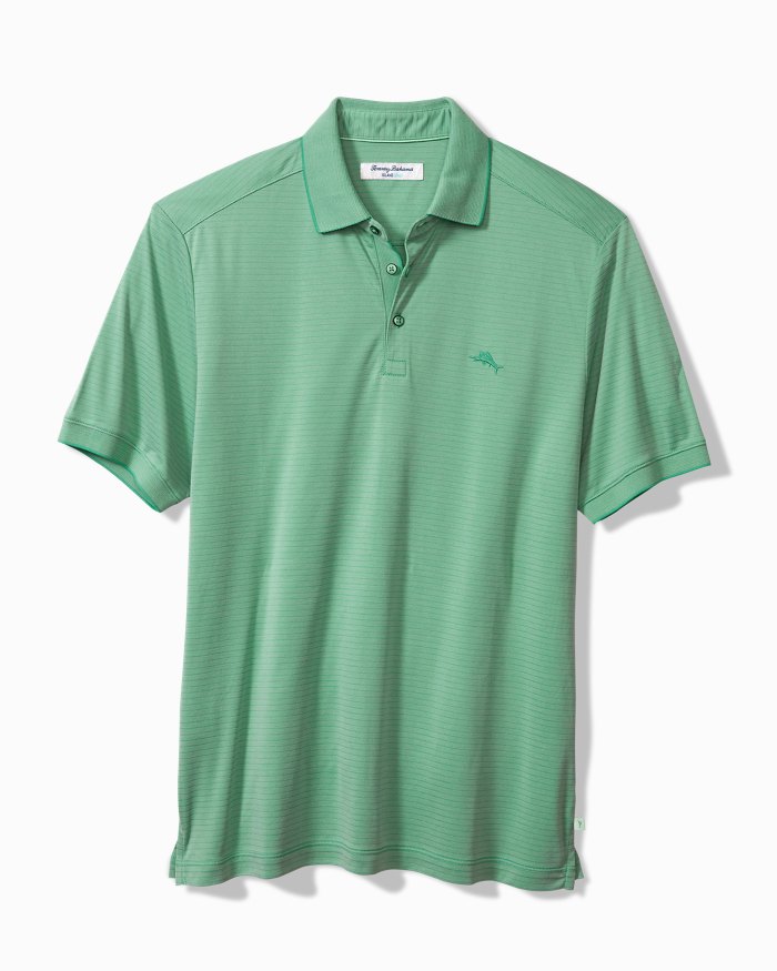 Big & Tall Bay Stripe IslandZone® Polo