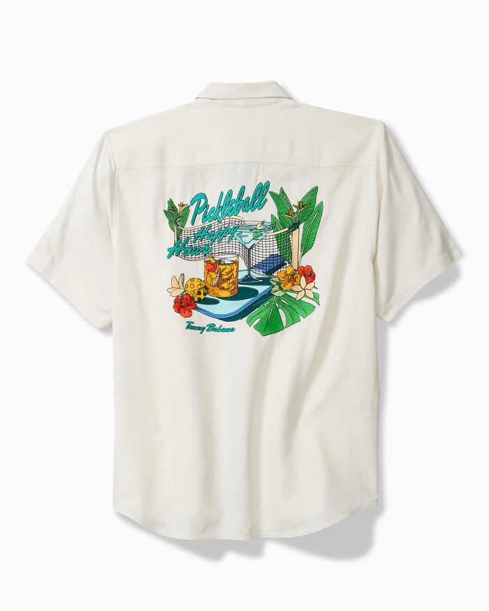 Pickleball Happy Hour Silk Camp Shirt
