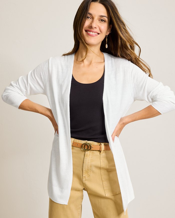 Addison Beach Linen-Blend Cardigan