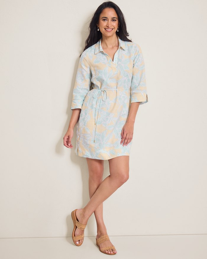 Two Palms Paradiso Petals Linen Dress