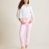 Pink High-Rise Skinny-Ankle Jeans
