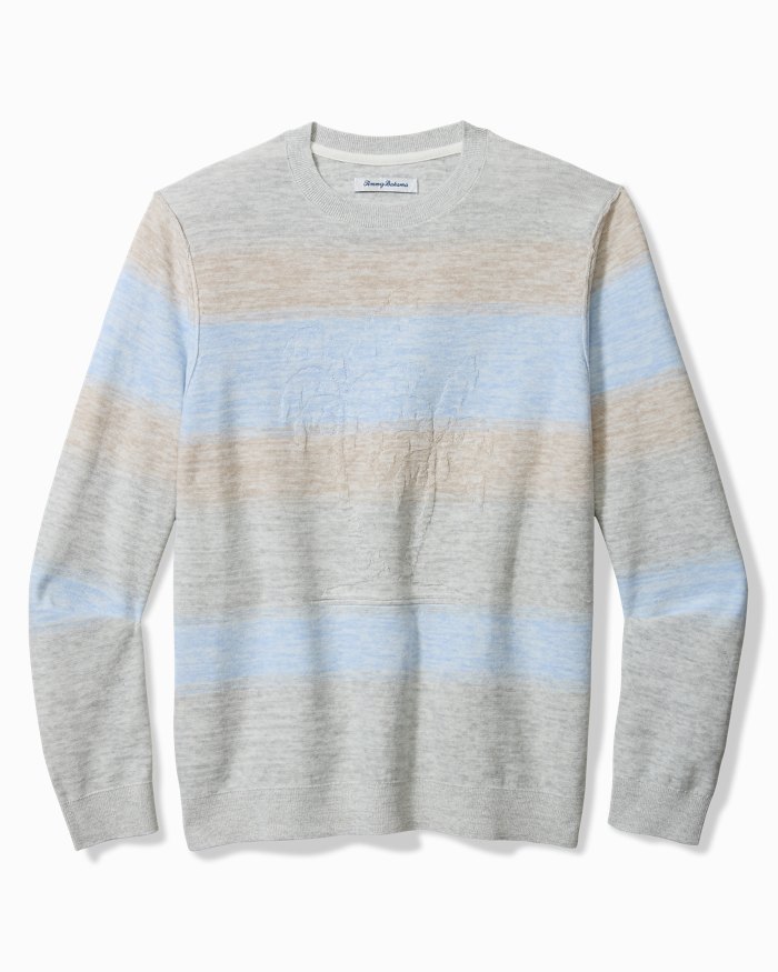 Sorrento Sunset Linen-Blend Crew Sweater