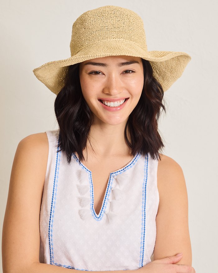 Crochet Raffia Packable Sun Hat