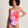 Penney Blooms High-Neck One-Piece Swimsuit