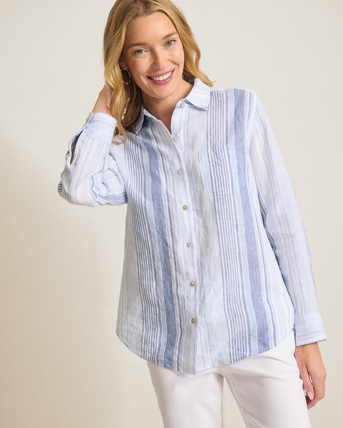 Coastalina Linen Breezy Bay Relaxed Top