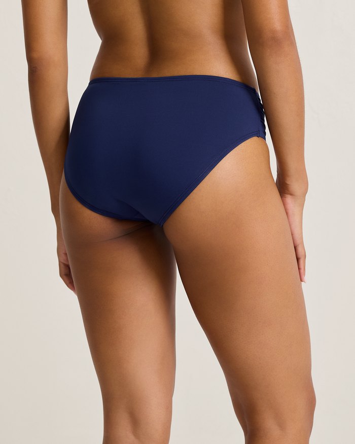 Pearl High-Waist Side-Shirred Bikini Bottoms