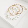 Sanibel Island Link & Pearl Bracelet Set