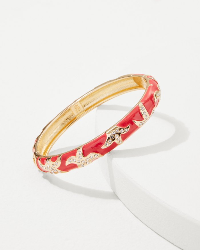 Coral Isles Starfish Enamel Bangle