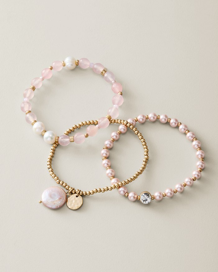 Flora Isles Pearl Stretch Bracelet Set