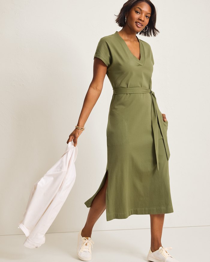 Islandscape Jersey Midi Dress