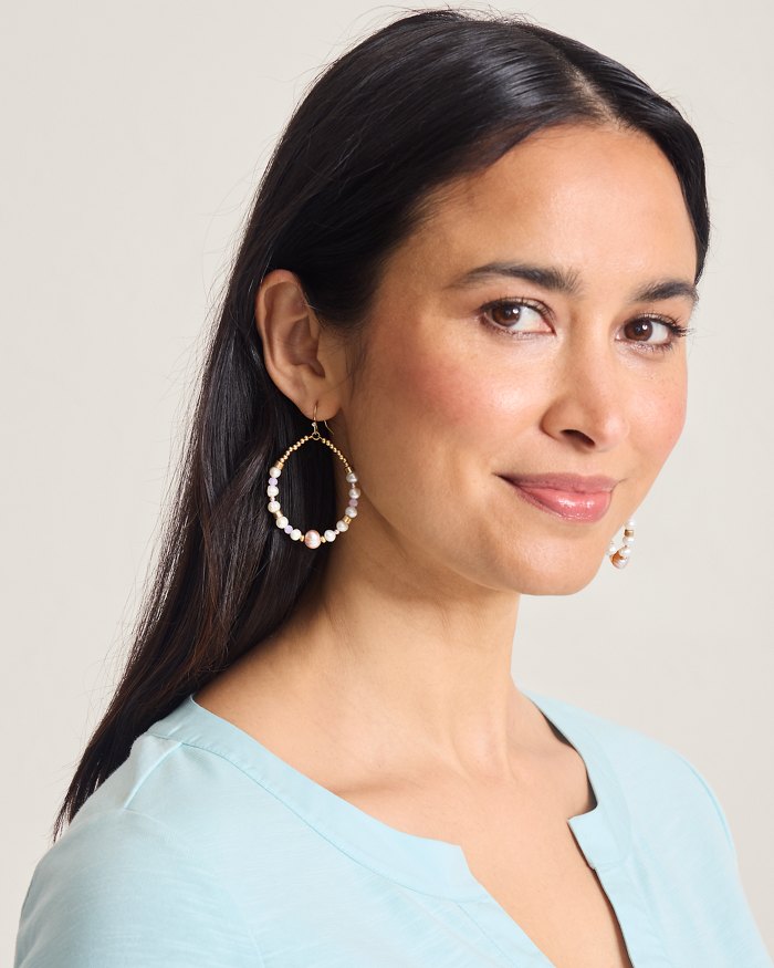 Flora Isles Bead & Pearl Drop Earrings