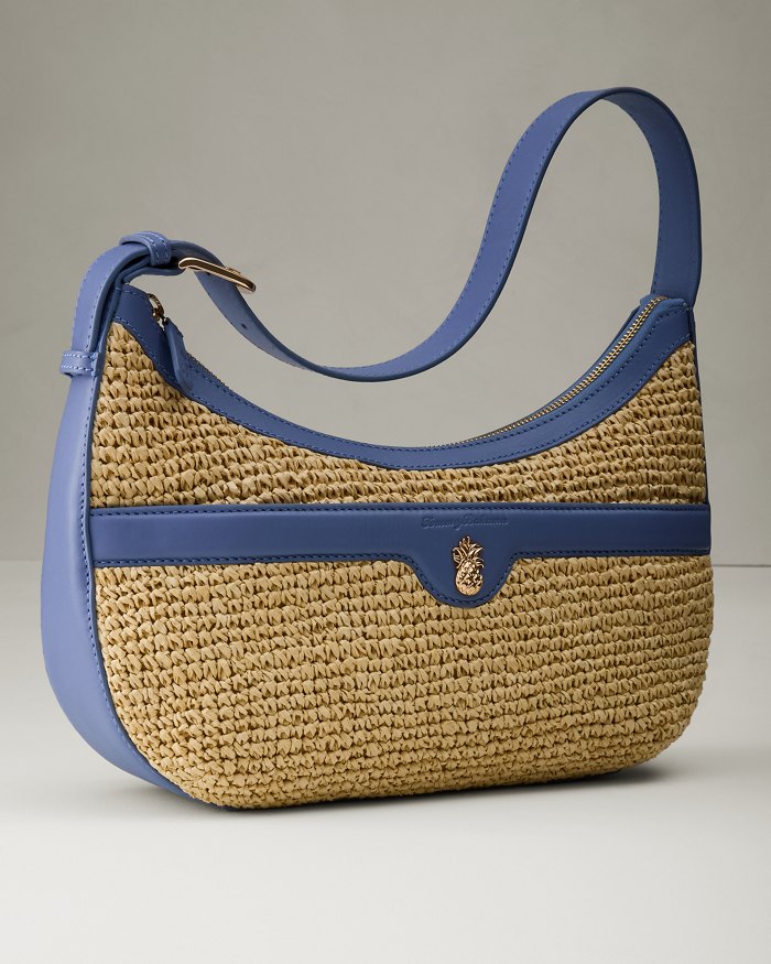 Raffia & Leather Shoulder Bag