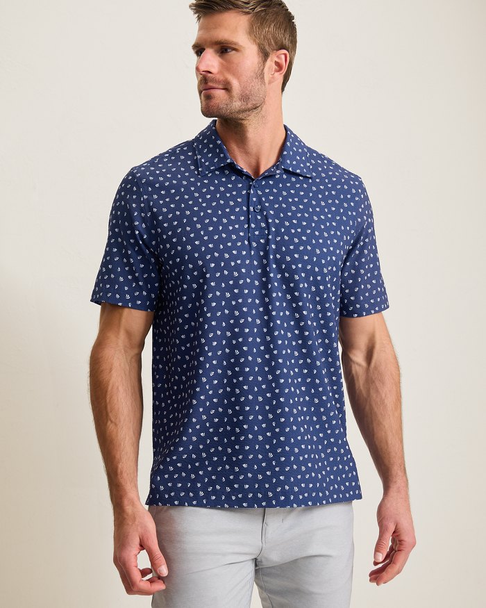 Bahama Coast Deco Palms IslandZone® Polo
